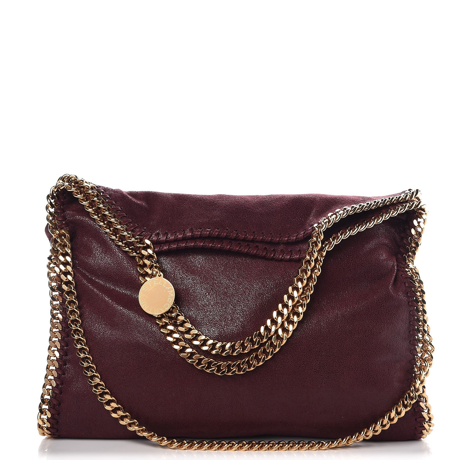 Stella McCartney Shaggy Deer Falabella Fold Over Tote Plum 1 of 7