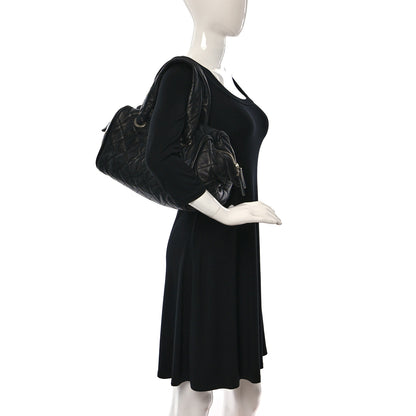 Chanel Caviar Quilted CC Timeless Bowler Black 2 of 12