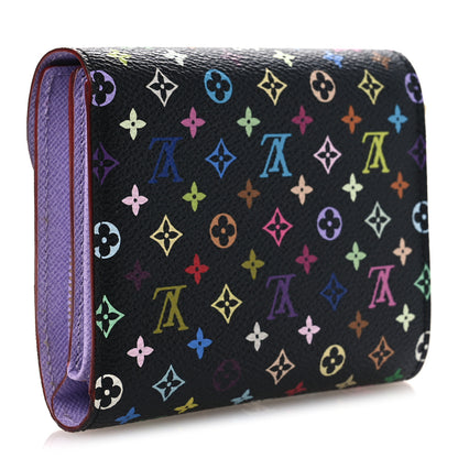 Louis Vuitton Monogram Multicolor Joey Wallet Black Violet 3 of 6