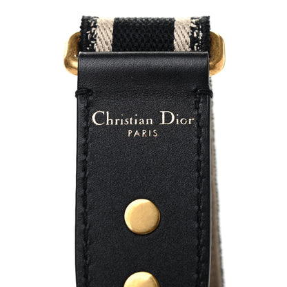 Christian Dior Canvas Embroidered Shoulder Strap Black 3 of 5