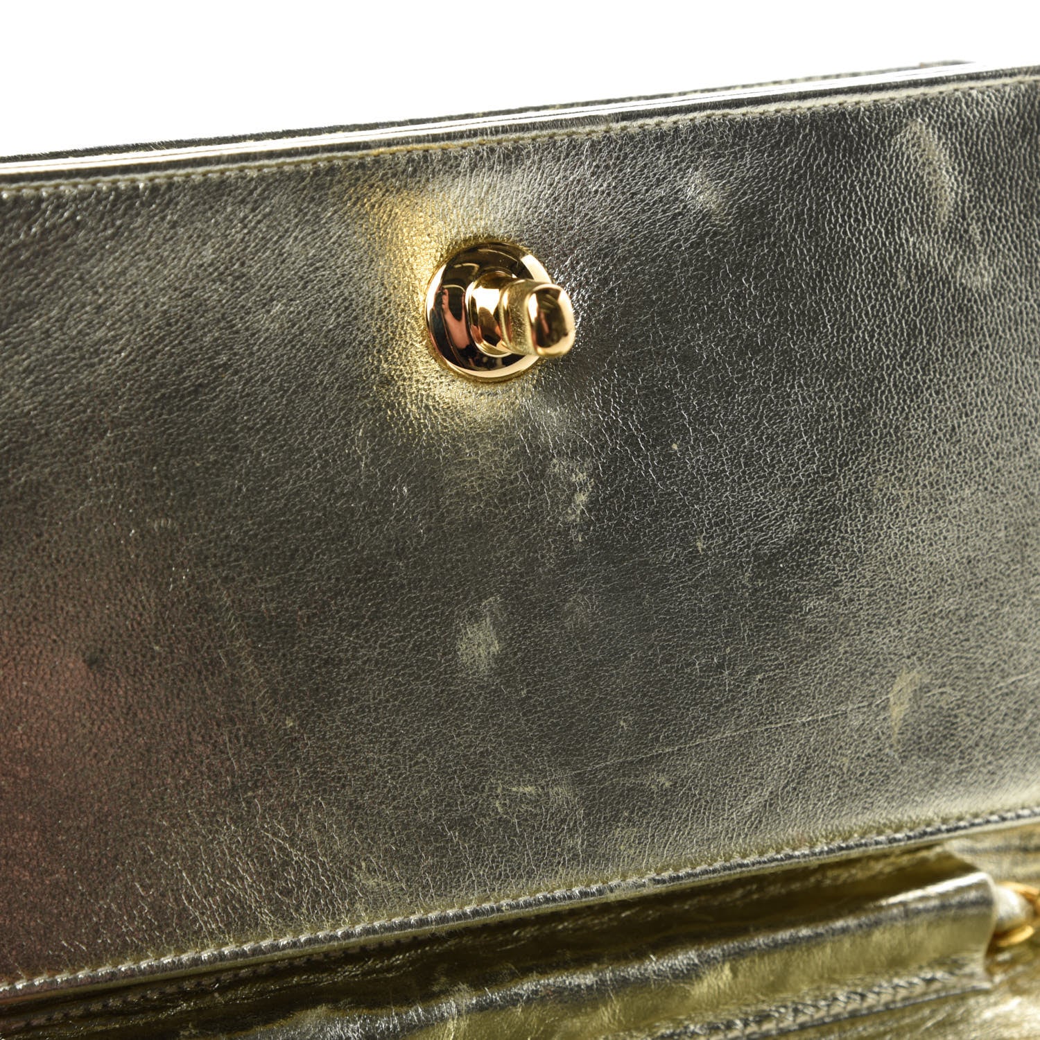 Chanel Metallic Lambskin Quilted Mini Flap Gold 15 of 16