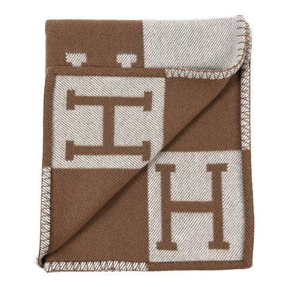 Hermes Wool Cashmere Avalon Blanket Ecru Camel 2 of 3