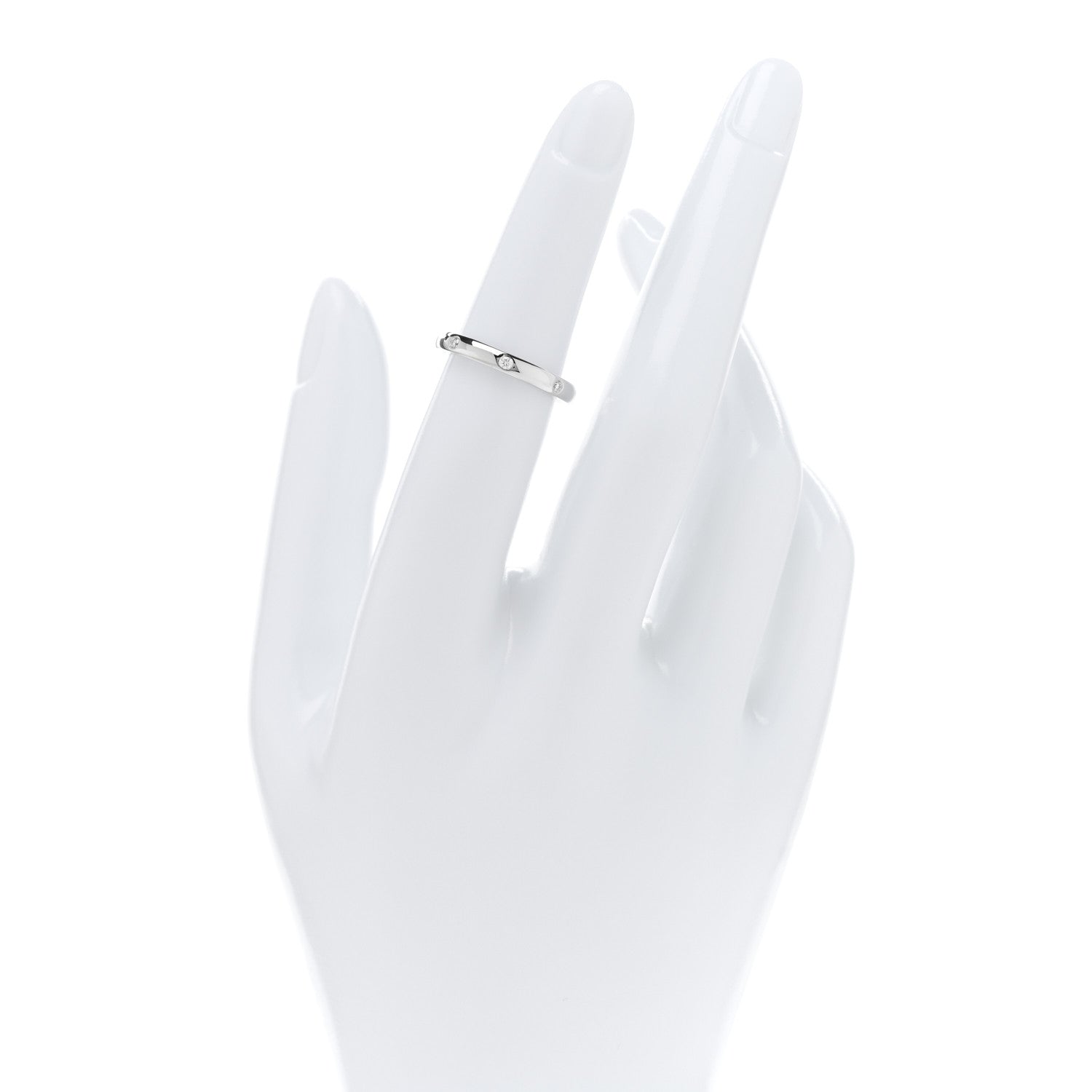 Van Cleef & Arpels Platinum Diamond Tendrement Etoiles Wedding Band Ring 49 5 2 of 4