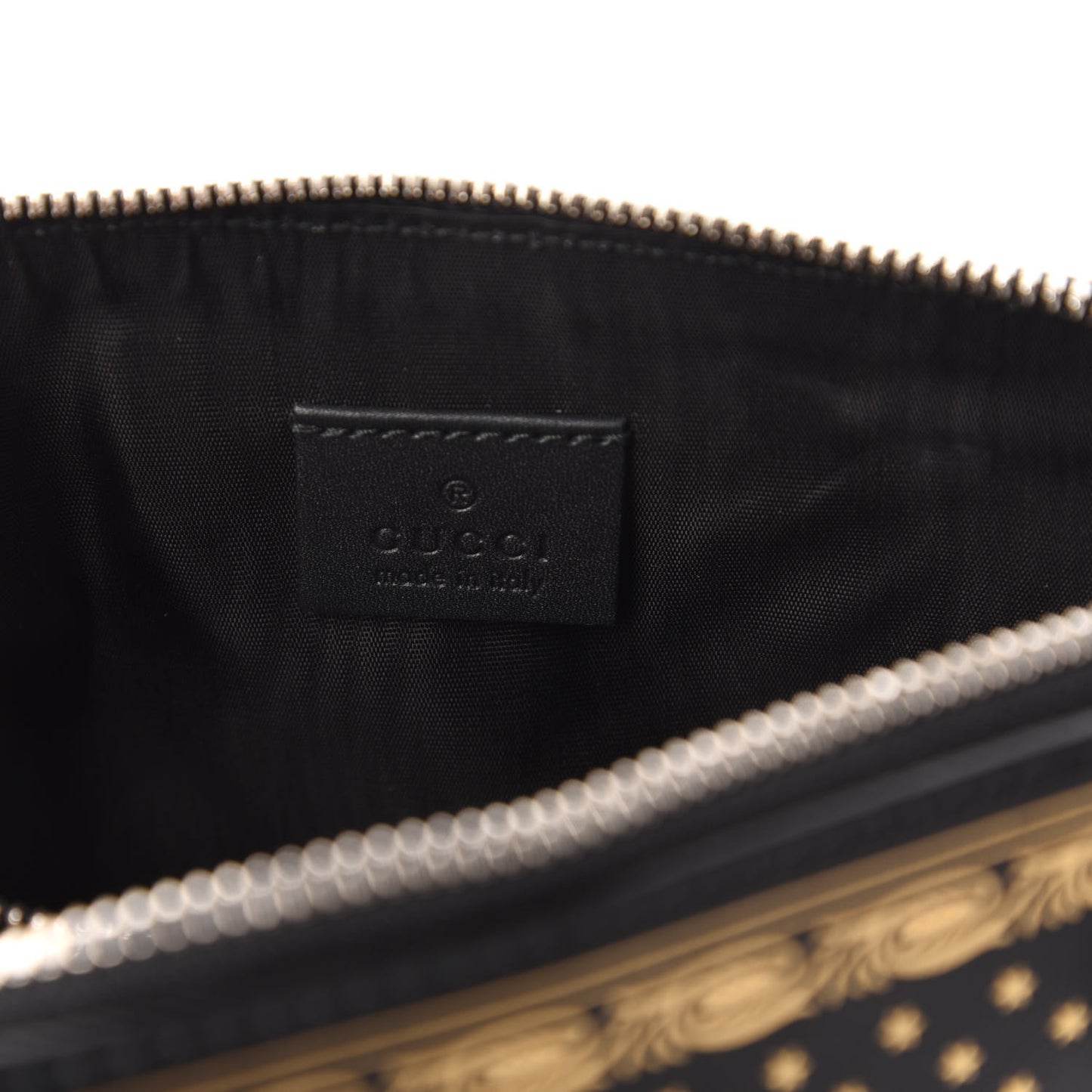 X SEGA Calfskin GUCCY Stars Mini Dome Shoulder Bag Black Gold