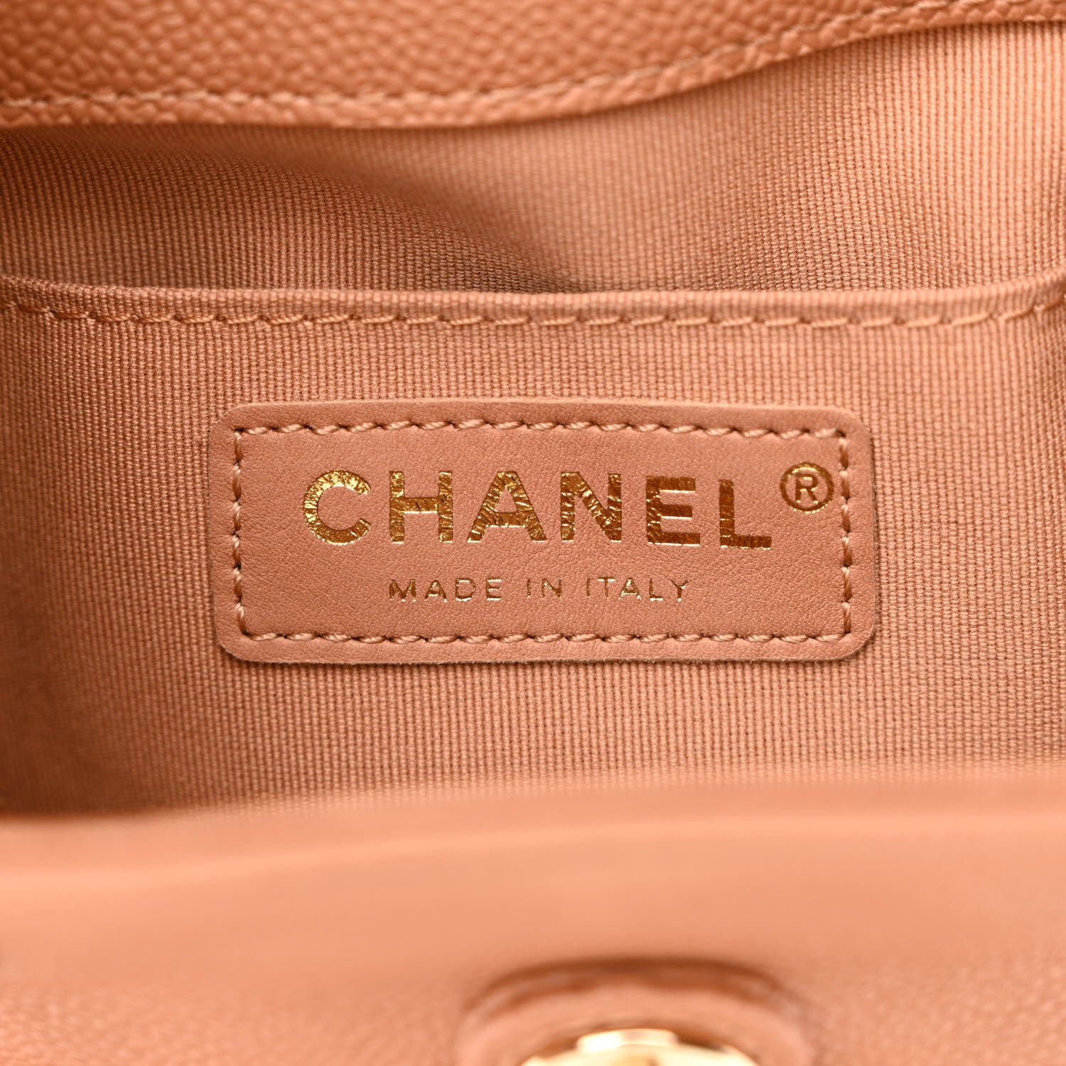 Chanel Shiny Caviar Quilted Small Duma Pockets Drawstring Backpack Dark Beige 6 of 10