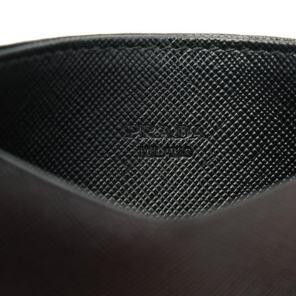 Prada Saffiano Metal Card Case Black 6 of 6