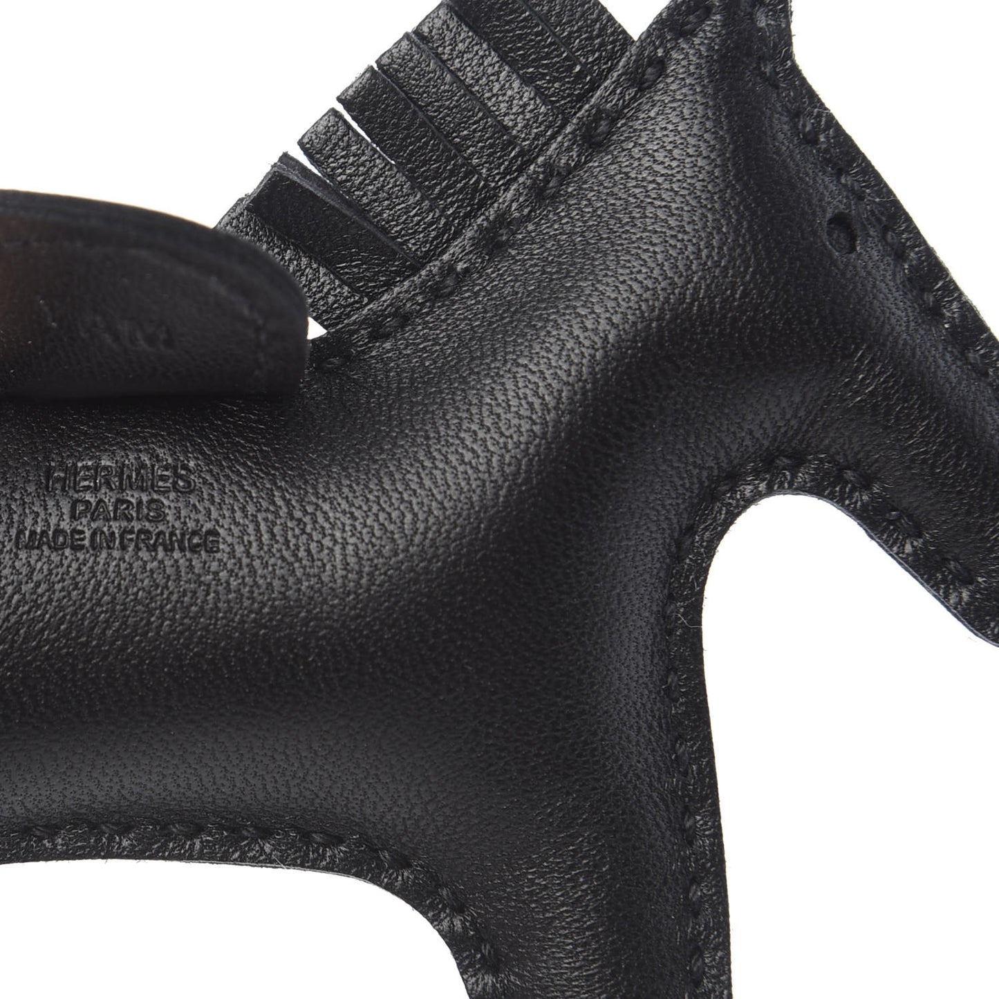 Milo Lambskin Grigri Rodeo Horse Bag Charm PM So Black