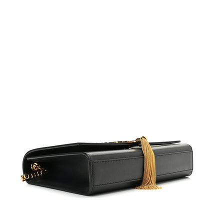 Saint Laurent Smooth Calfskin Medium Classic Monogram Kate Tassel Satchel Black 4 of 12