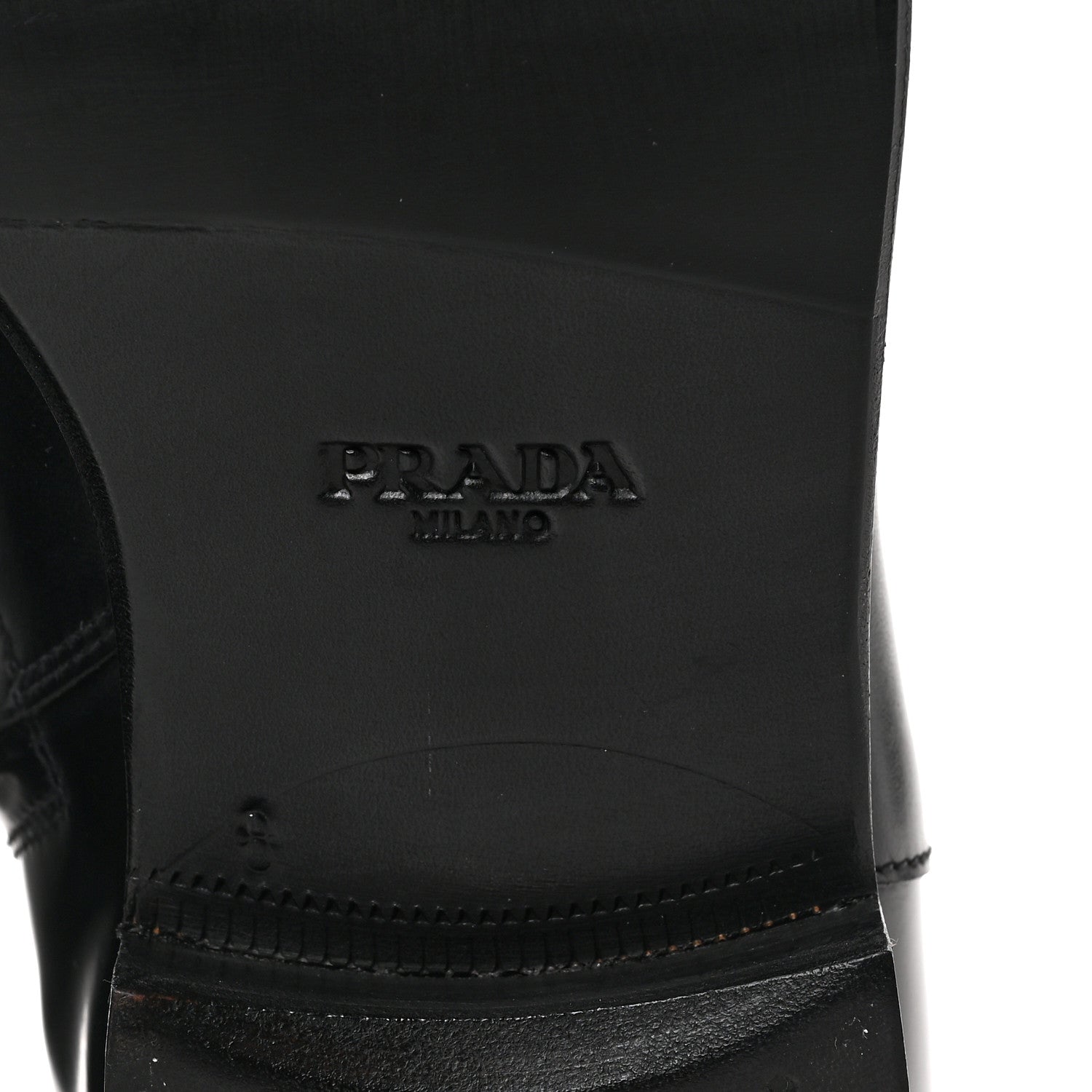 Prada Spazzolato Sfumato Mens Square Toe Ankle Boots 8 Black Argento 6 of 9