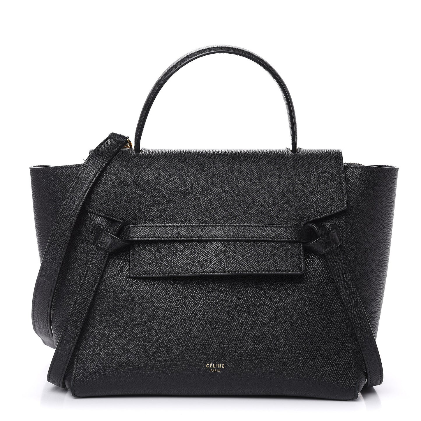 Grained Calfskin Micro Belt Bag Black
