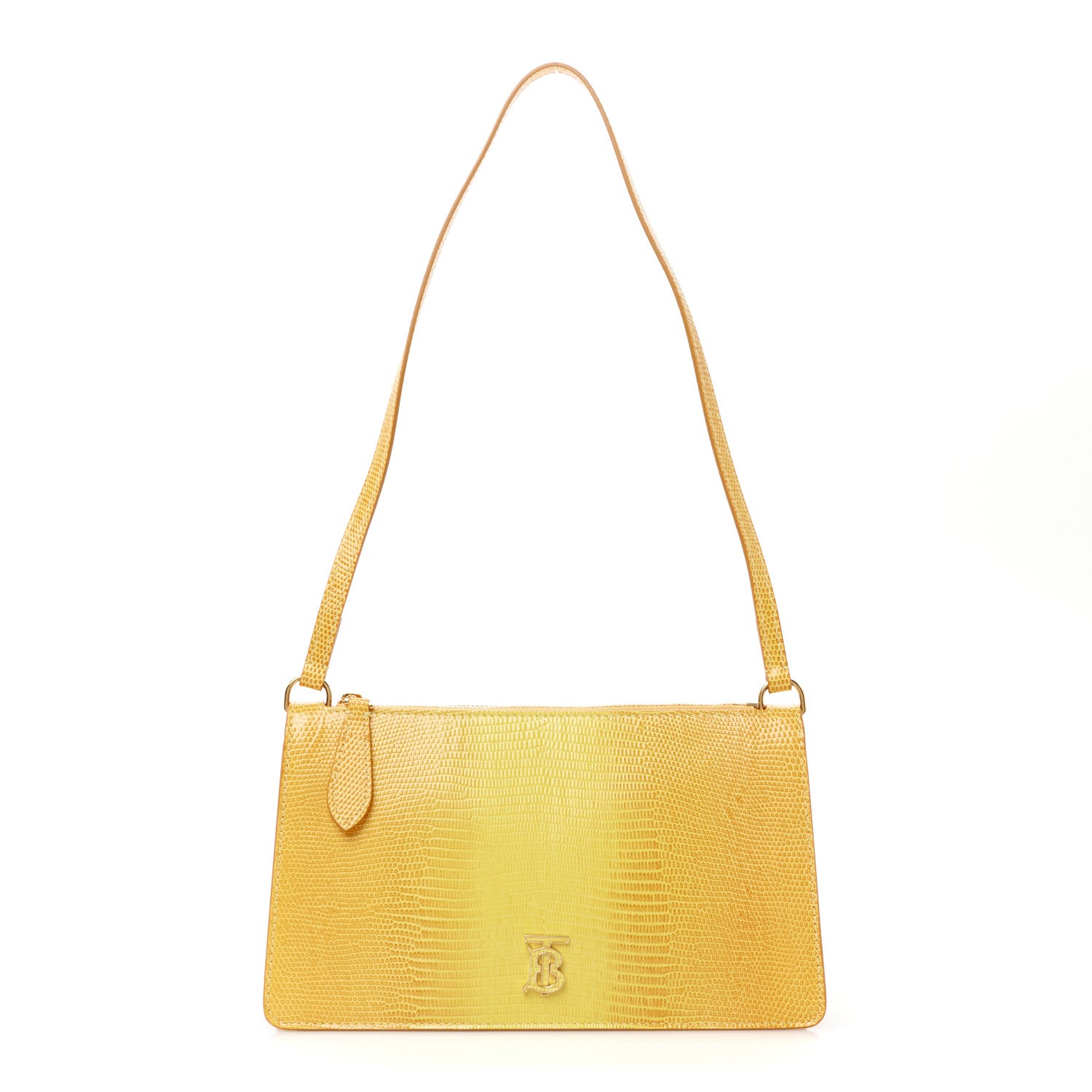Burberry Lizard Embossed Mini TB Shoulder Bag Cool Lemon 1 of 10