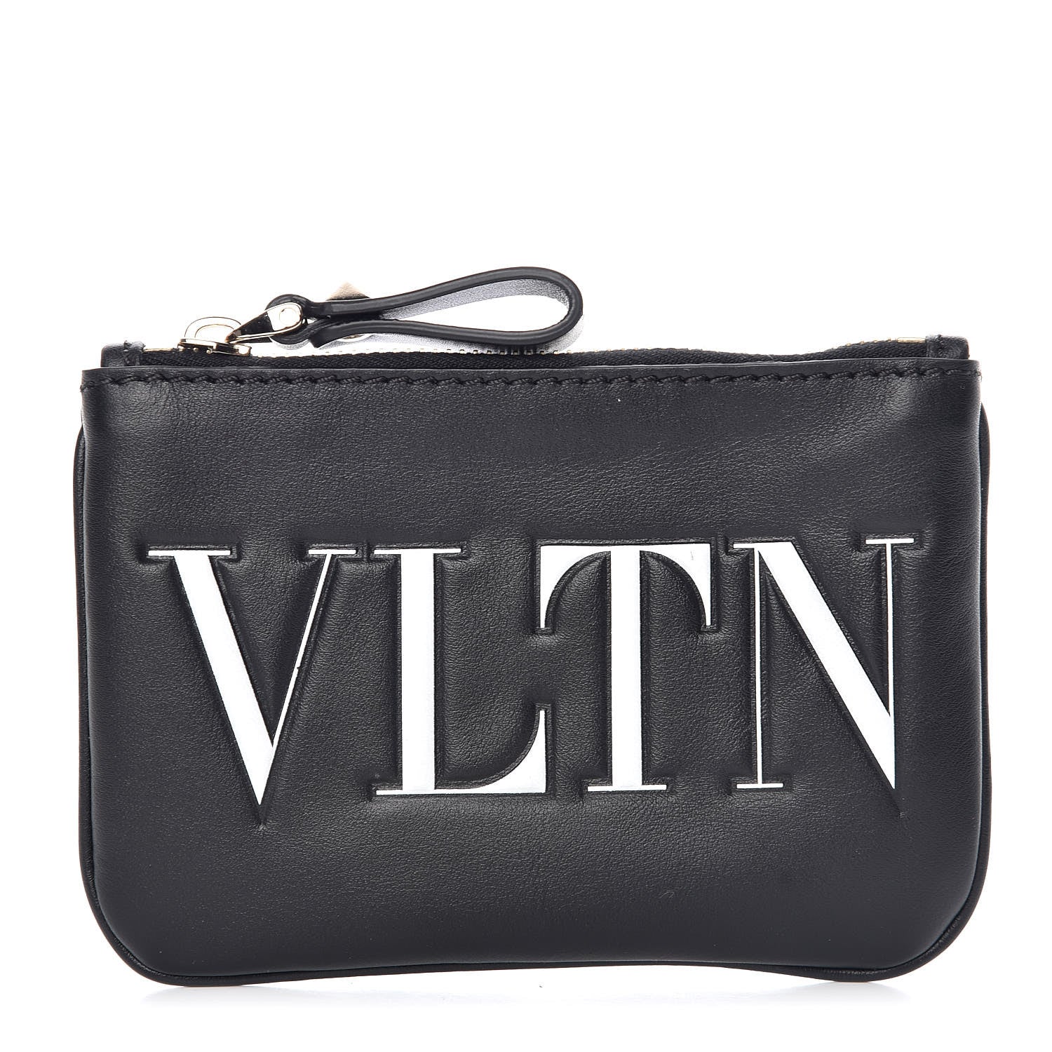 Valentino Garavani Calfskin VLTN Coin Purse Black 1 of 6