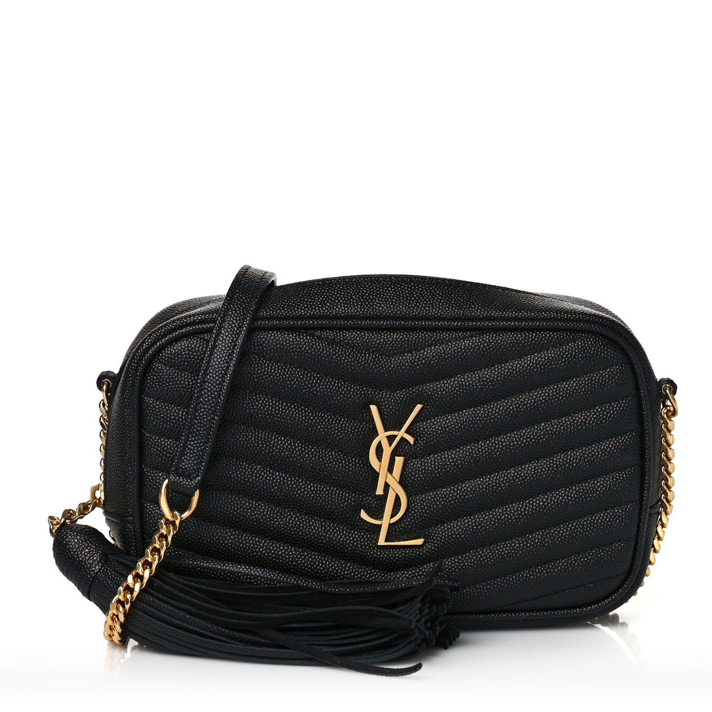 Grain De Poudre Matelasse Monogram Mini Lou Camera Bag Black