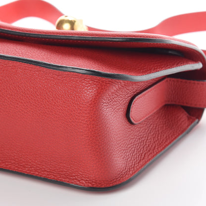 Alexander McQueen Grained Calfskin Padlock Crossbody Bag Red 9 of 10