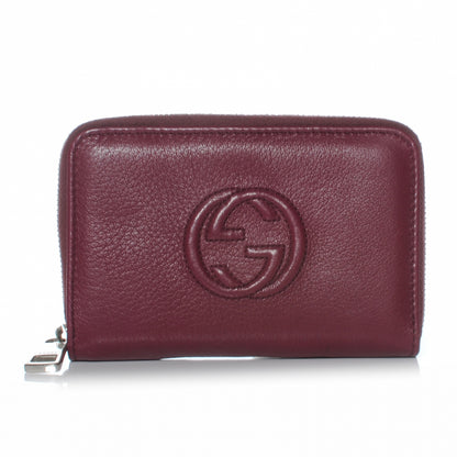Gucci Calfskin Soho Compact Wallet Bordeaux 1 of 8