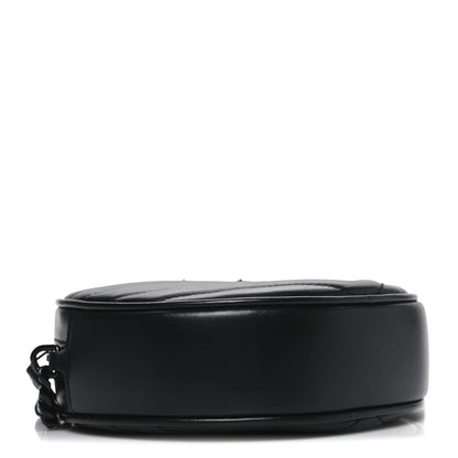 Saint Laurent Calfskin Matelasse Chevron Round Vinyle Camera Bag Black 4 of 10