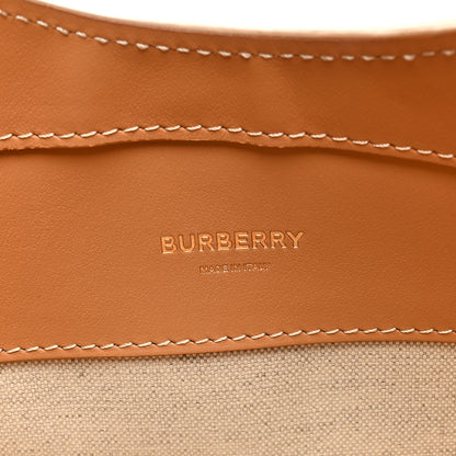 Burberry Canvas Smooth Calfskin Two Tone Medium Pocket Bag Soft Fawn Warm Sand 6 of 10