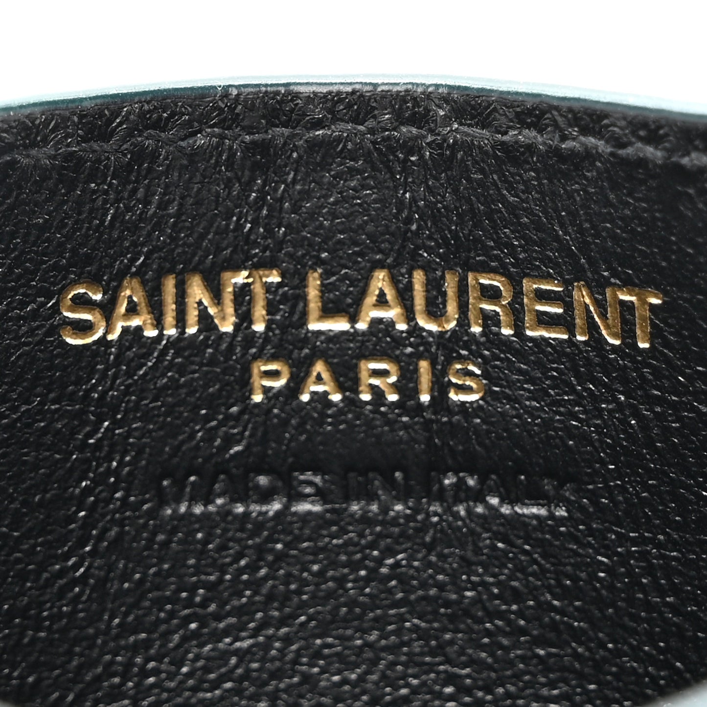 Calfskin Crocodile Embossed Monogram Credit Card Case Foliage Green