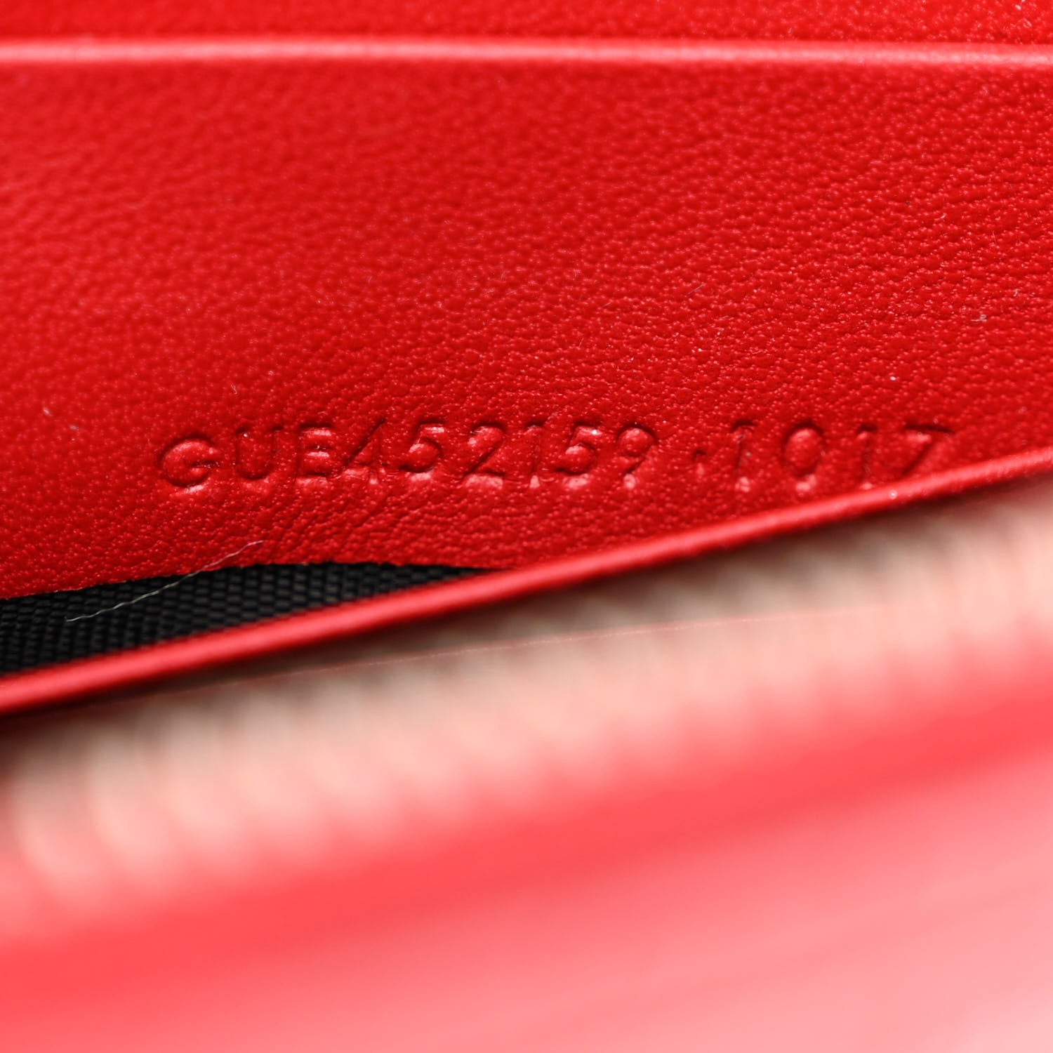 Saint Laurent Calfskin Crocodile Embossed Kate Monogram Tassel Chain Wallet Rouge Eros 7 of 14