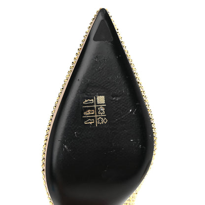 Prada Satin Crystal Triangle Logo 85mm Slingback Pumps 39 Platino 11 of 14