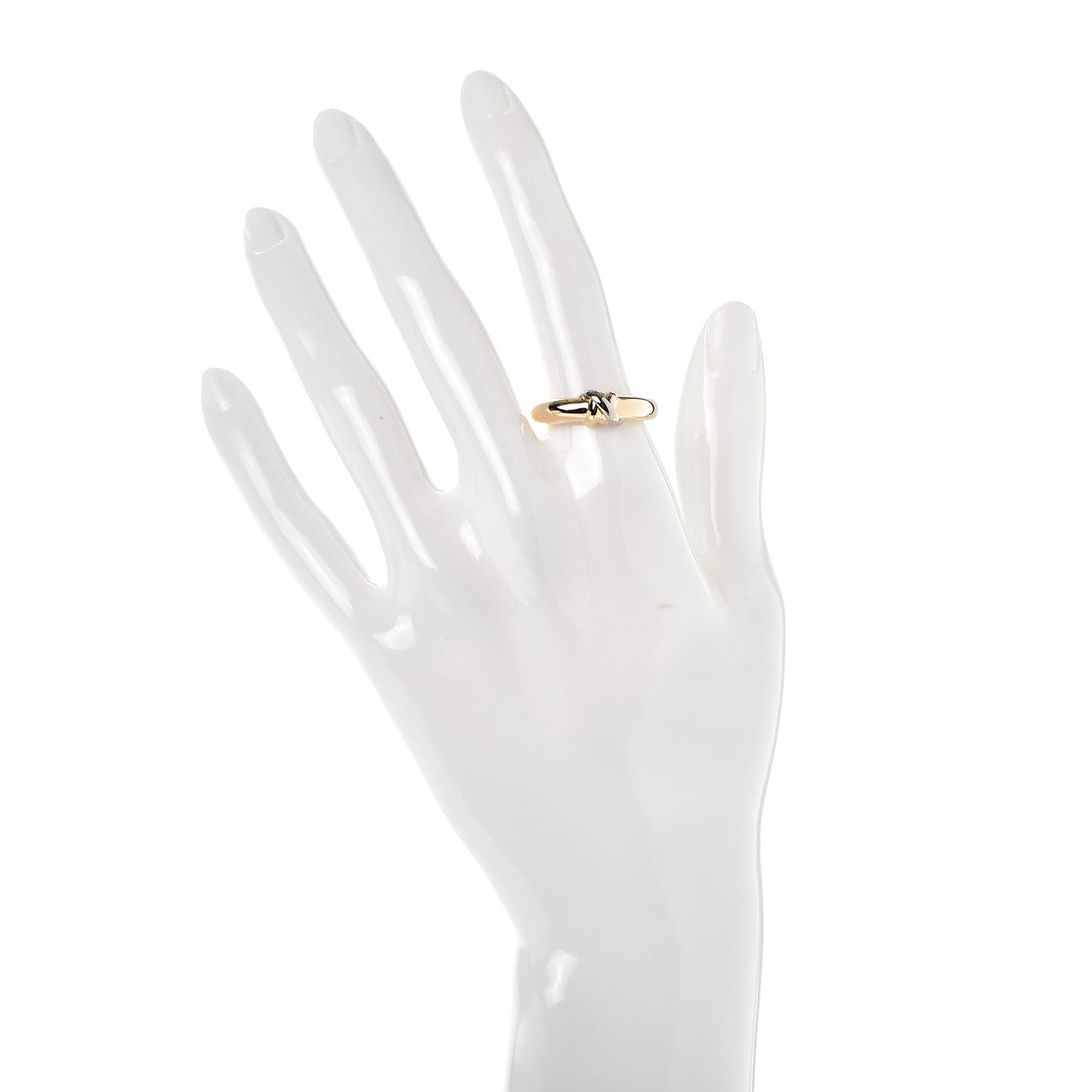 18K Yellow White Pink Gold Trinity Band Ring 55 7.25