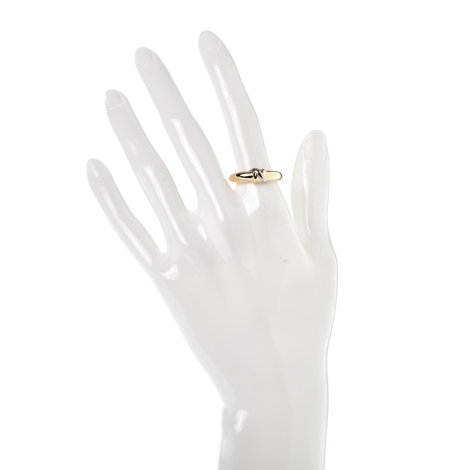 Cartier 18K Yellow White Pink Gold Trinity Band Ring 55 7.25 2 of 6
