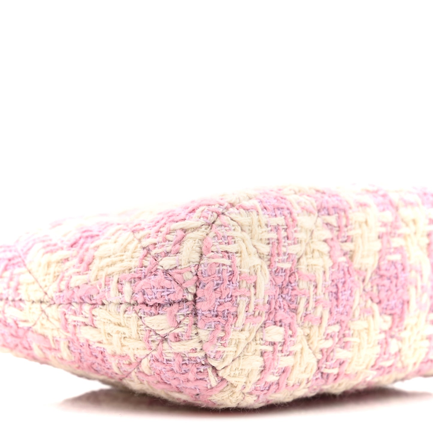 Tweed Quilted Mini Clutch With Chain Pink