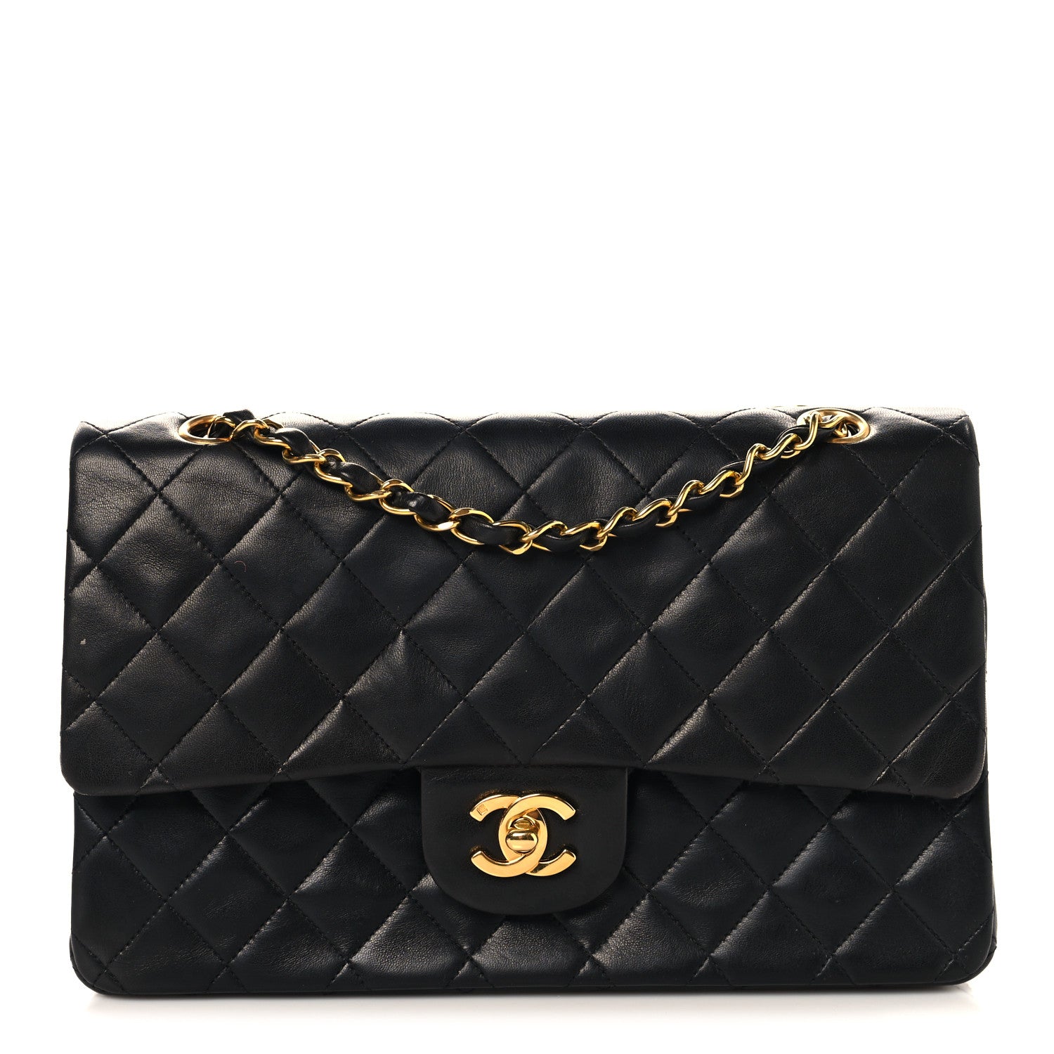 Chanel Lambskin Quilted Medium Double Flap Black 1 of 11