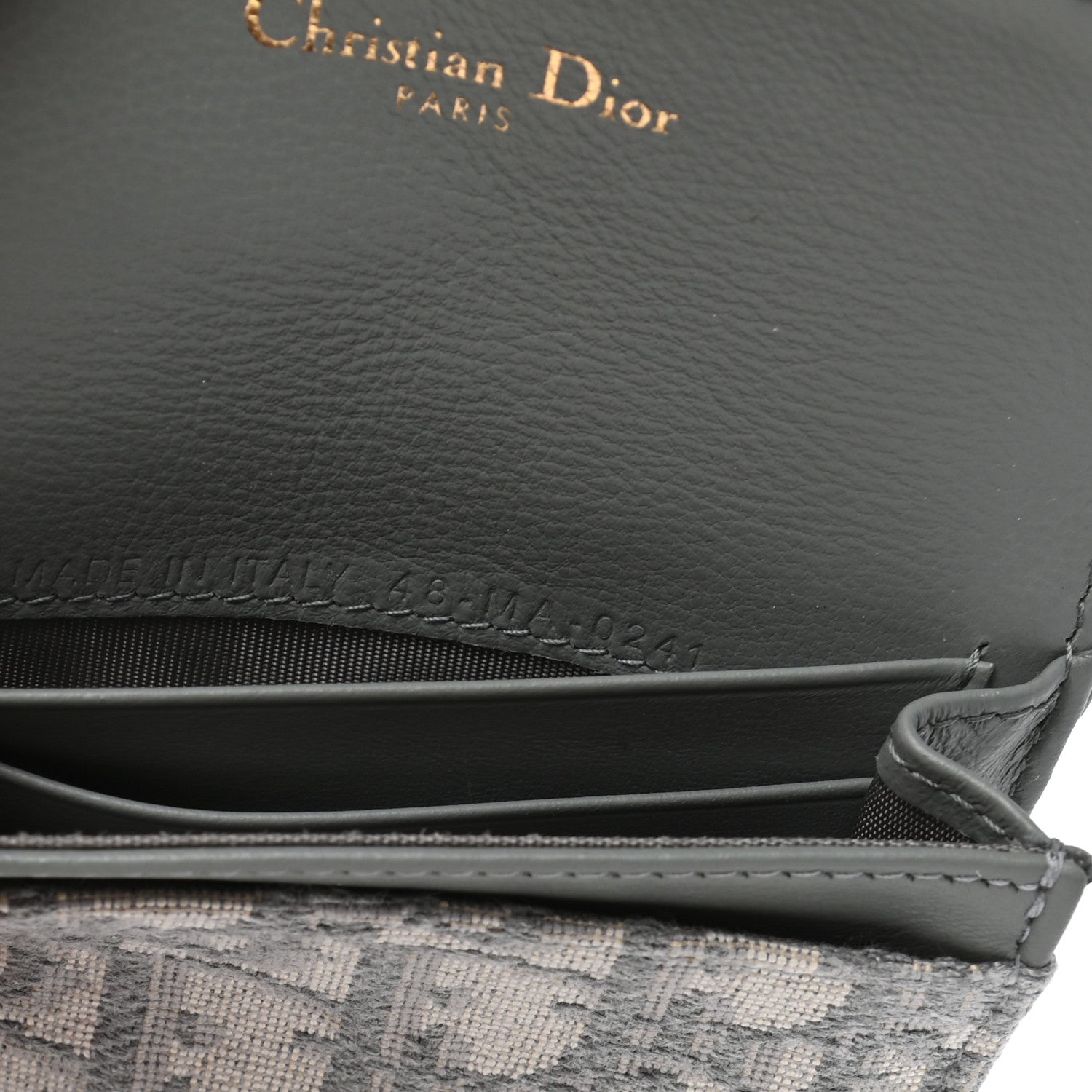 Christian Dior Oblique Saddle Card Holder Gray 7 of 8