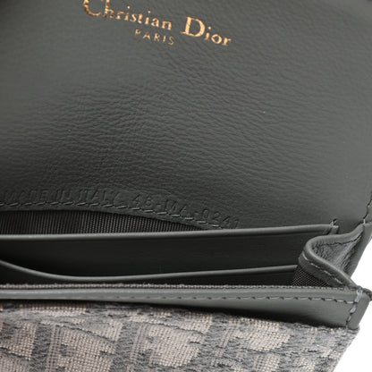 Christian Dior Oblique Saddle Card Holder Gray 7 of 8