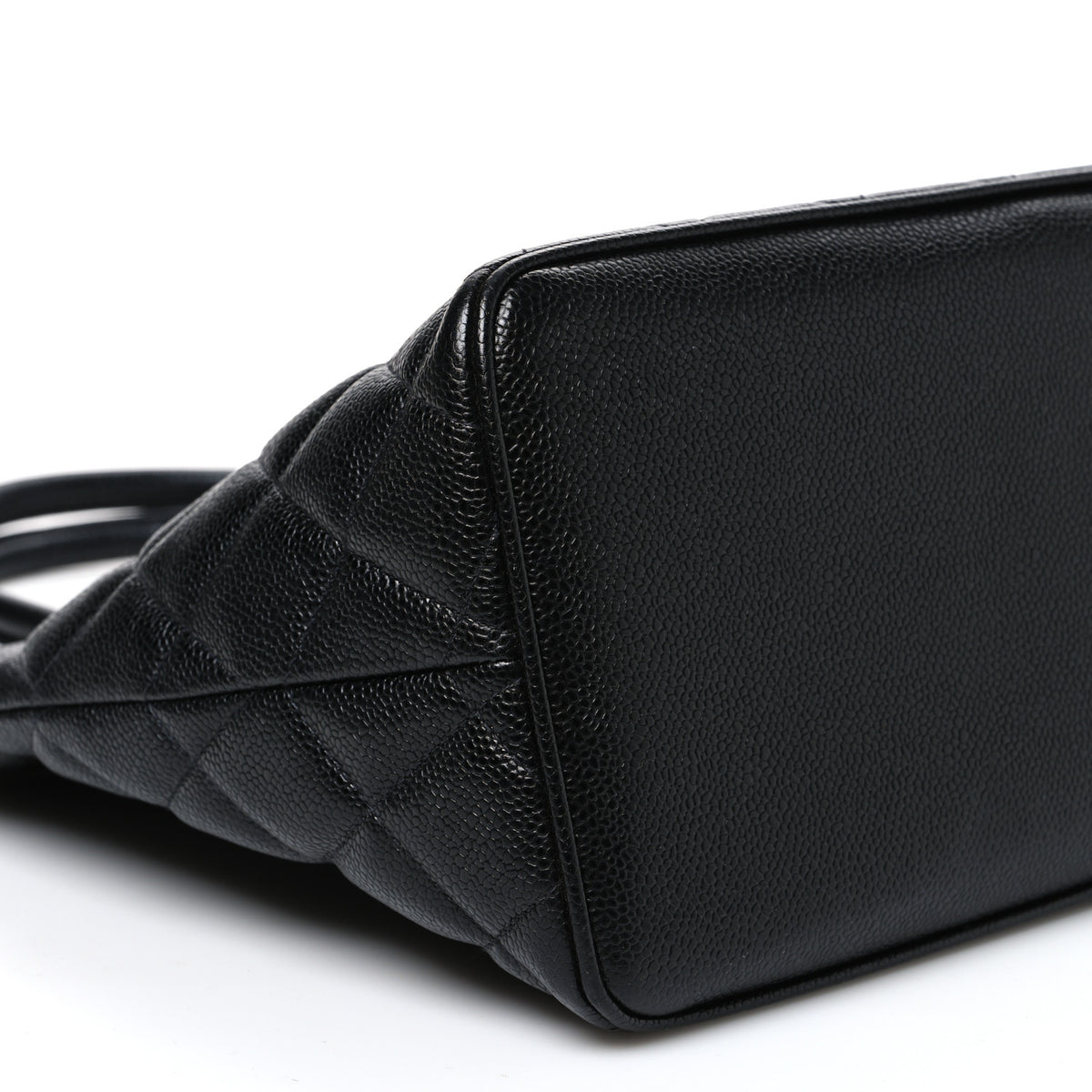 Caviar Quilted Medallion Tote Black