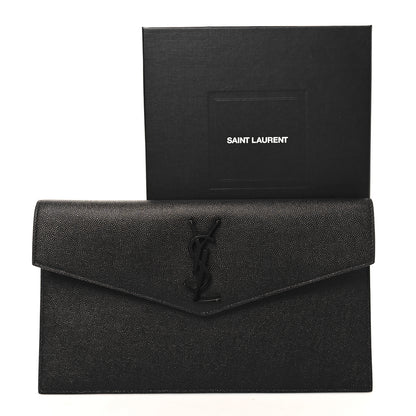 Saint Laurent Grain De Poudre Uptown Pouch Black 7 of 7