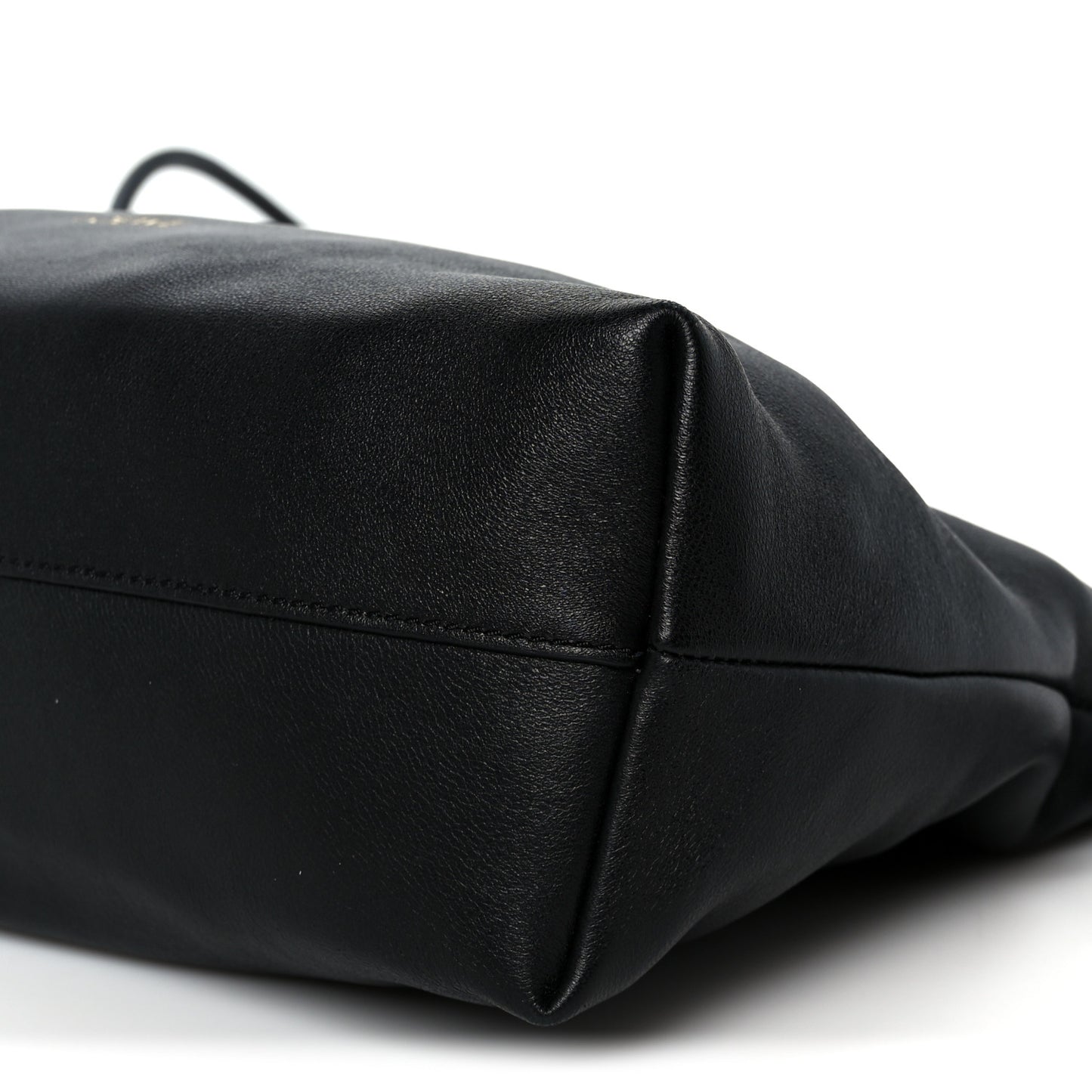 Mellow Nappa Medium Donut Chain Flamenco Knot Clutch Black