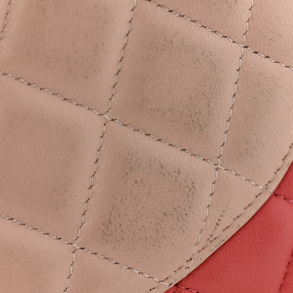 Chanel Lambskin Quilted Tri-Color Medium Valentine Charms Single Flap Pink 12 of 15