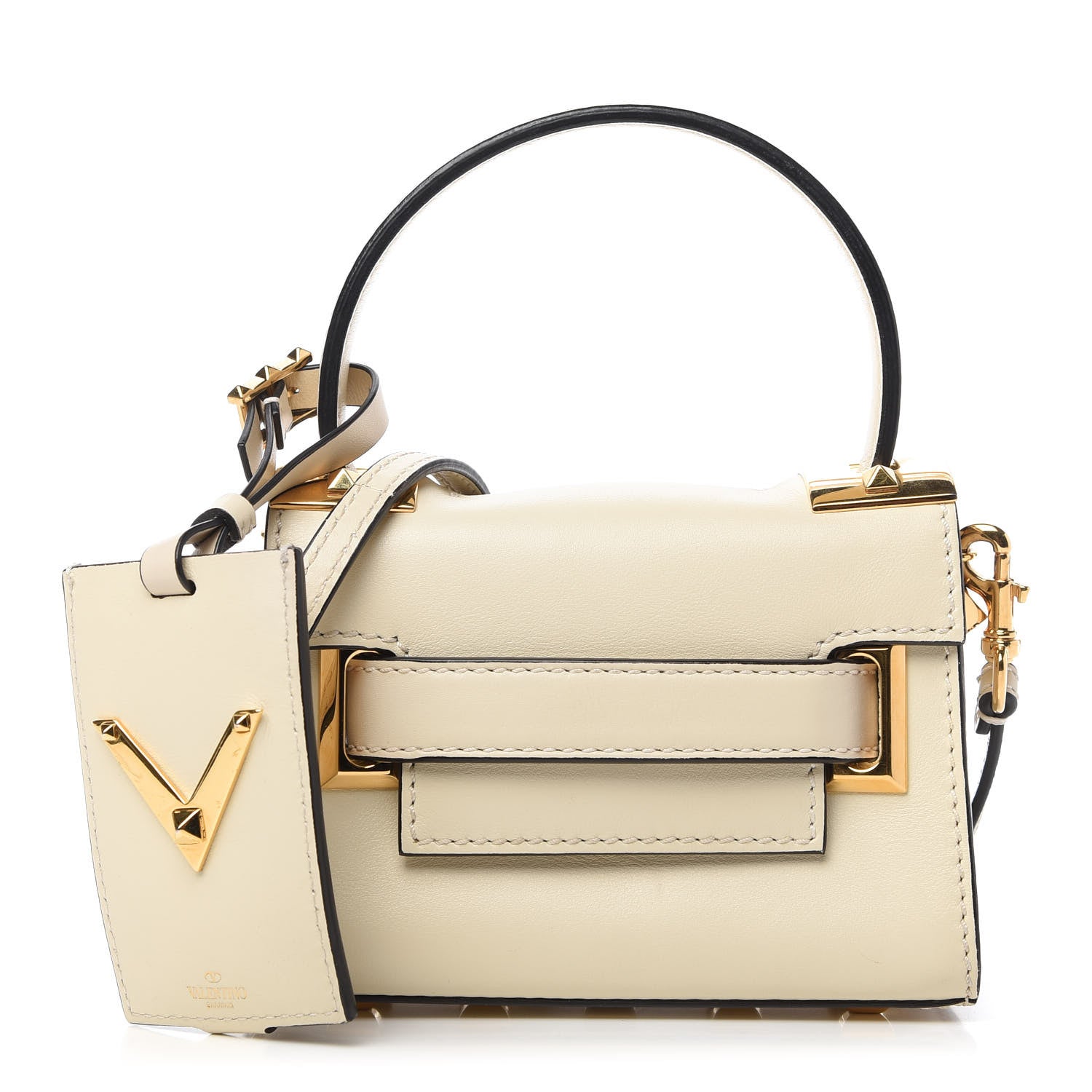 Valentino Garavani Vitello Mini My Rockstud Frame Bag Light Ivory 1 of 10