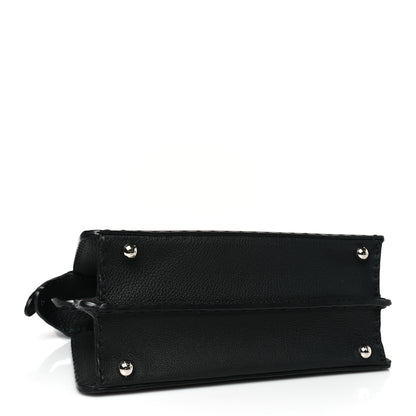 Fendi Cuoio Romano Selleria Chamois Small Peekaboo I SEE U Satchel Black Camel Sunflower 4 of 9