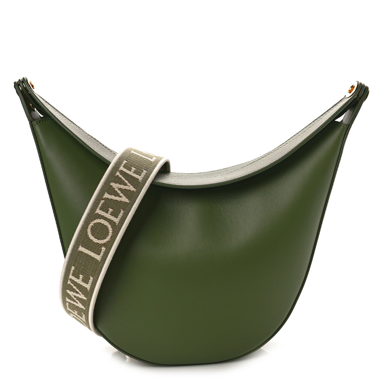 Loewe Satin Calfskin Jacquard Medium Luna Bag Avocado Green 1 of 8