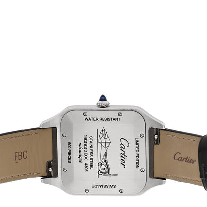 Cartier Stainless Steel 18K Pink Gold Alligator 34mm Santos Dumont Limited Edition 500 Manual Winding Watch 4 of 4