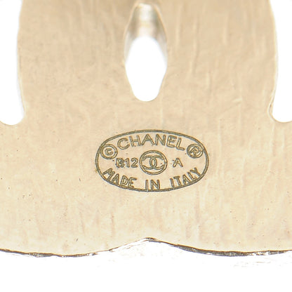Chanel Enamel CC Earrings Grey Gold 4 of 4
