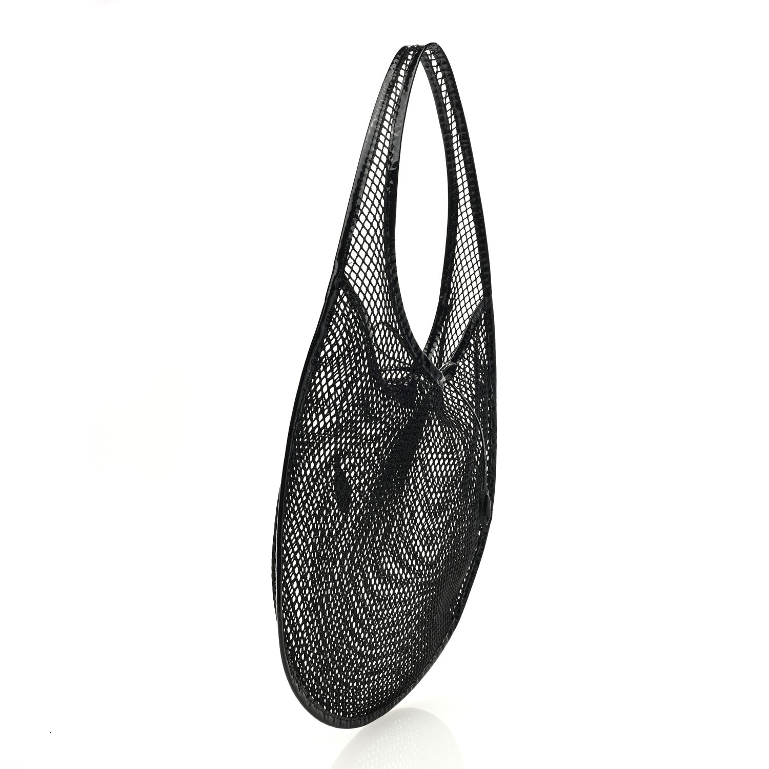 Alaia Fishnet Patent Calfskin Medium One Piece Bag Black 4 of 10