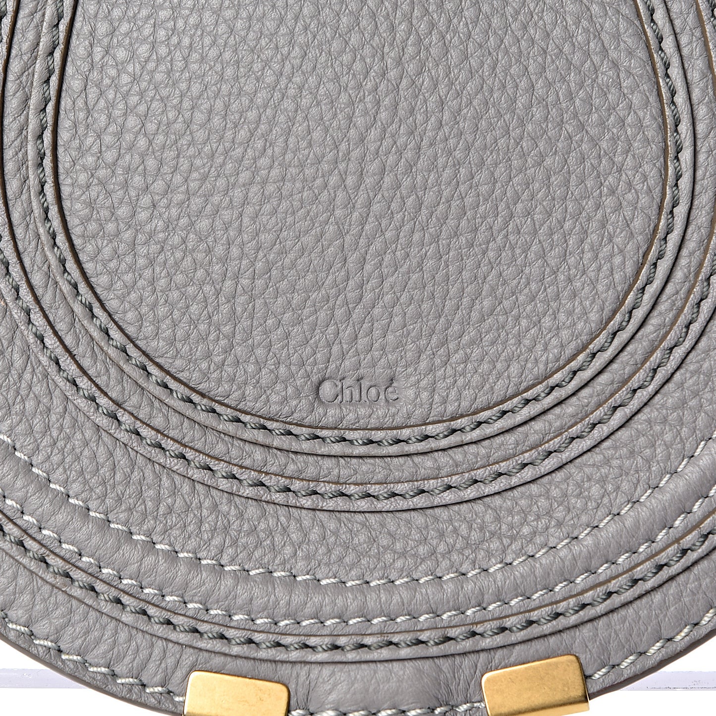 Calfskin Mini Marcie Round Crossbody Bag Cashmere Grey