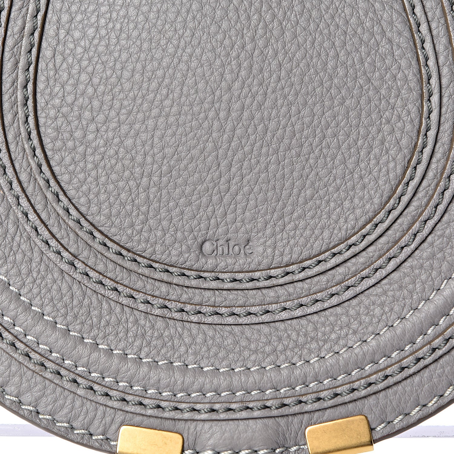 Chloe Calfskin Mini Marcie Round Crossbody Bag Cashmere Grey 11 of 11