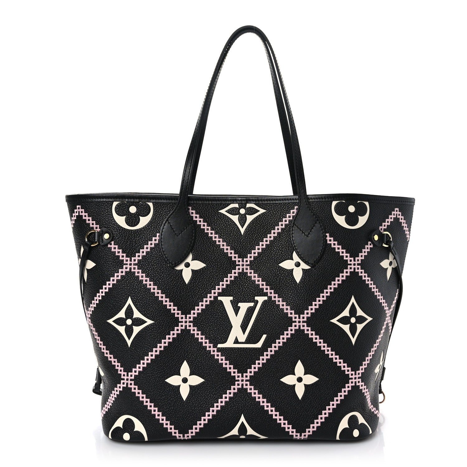 Louis Vuitton Empreinte Monogram Giant Broderies Neverfull MM Black 3 of 9