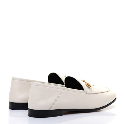 Gucci Lambskin Womens Brixton Horsebit Loafers 41 Mystic White 4 of 9