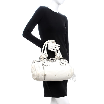Chloe Calfskin Medium Paddington Satchel White 2 of 17