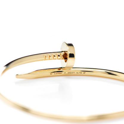 Cartier 18K Yellow Gold Juste Un Clou Bracelet 17 4 of 5