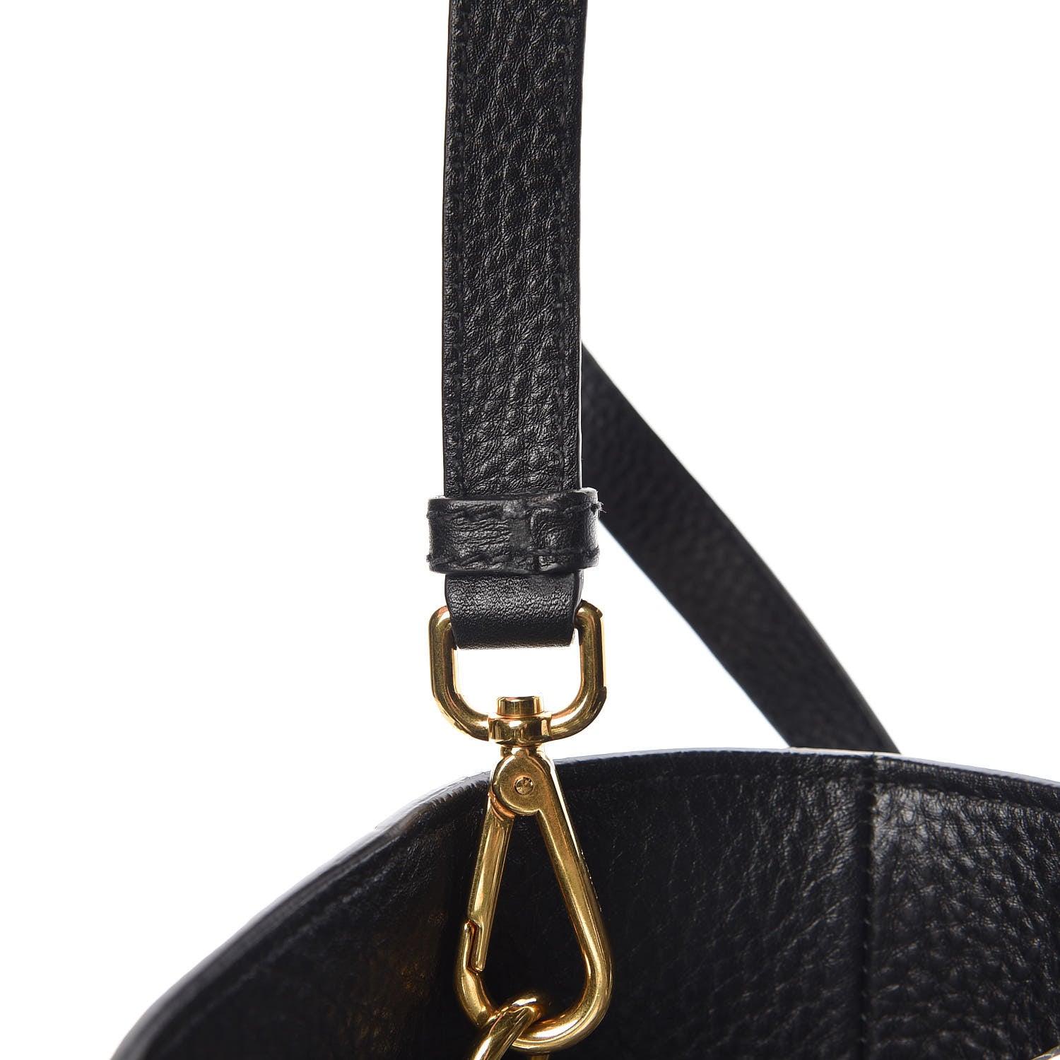 Prada Vitello Daino Shoulder Bag Black 16 of 17