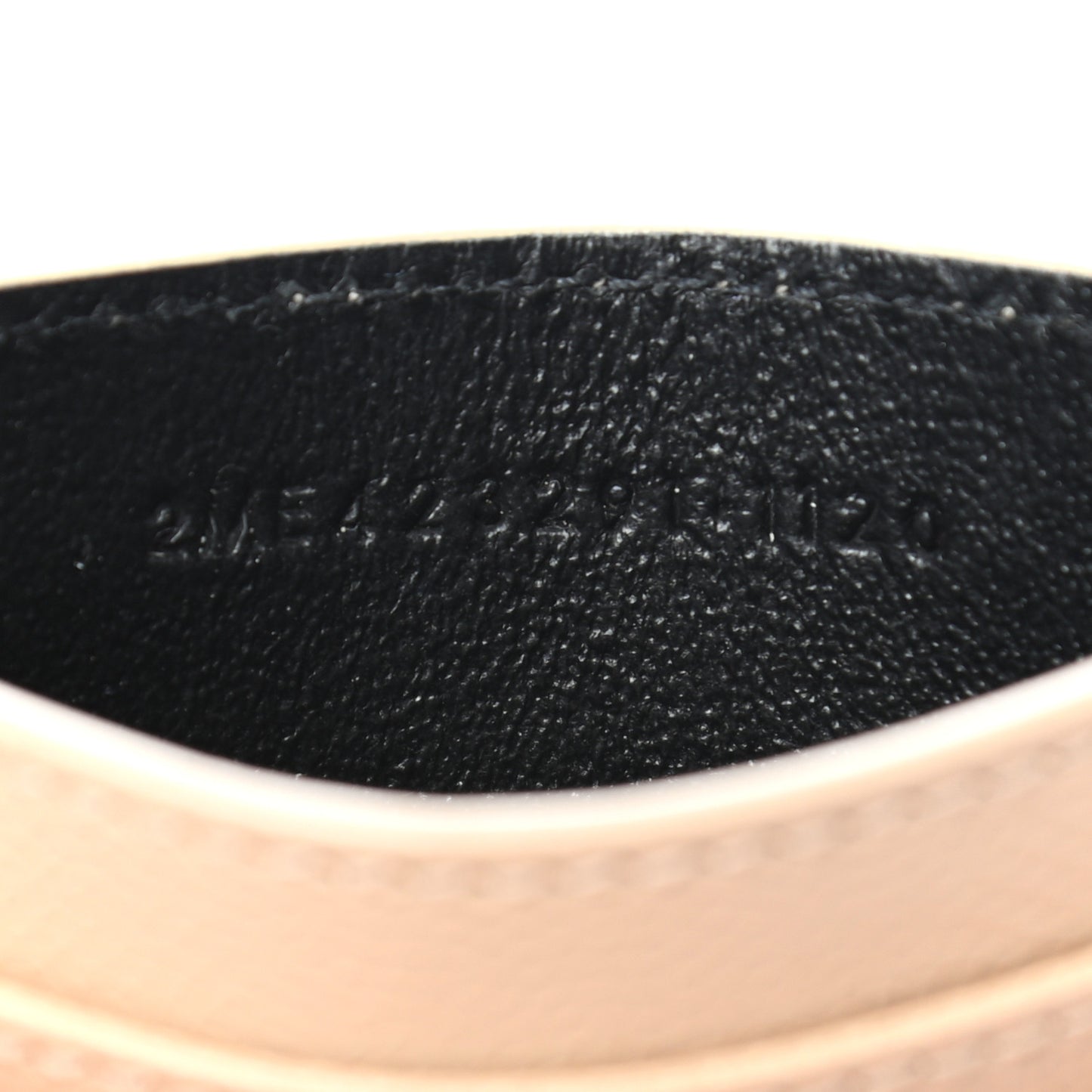 Grain De Poudre Matelasse Chevron Monogram Credit Card Nude Powder