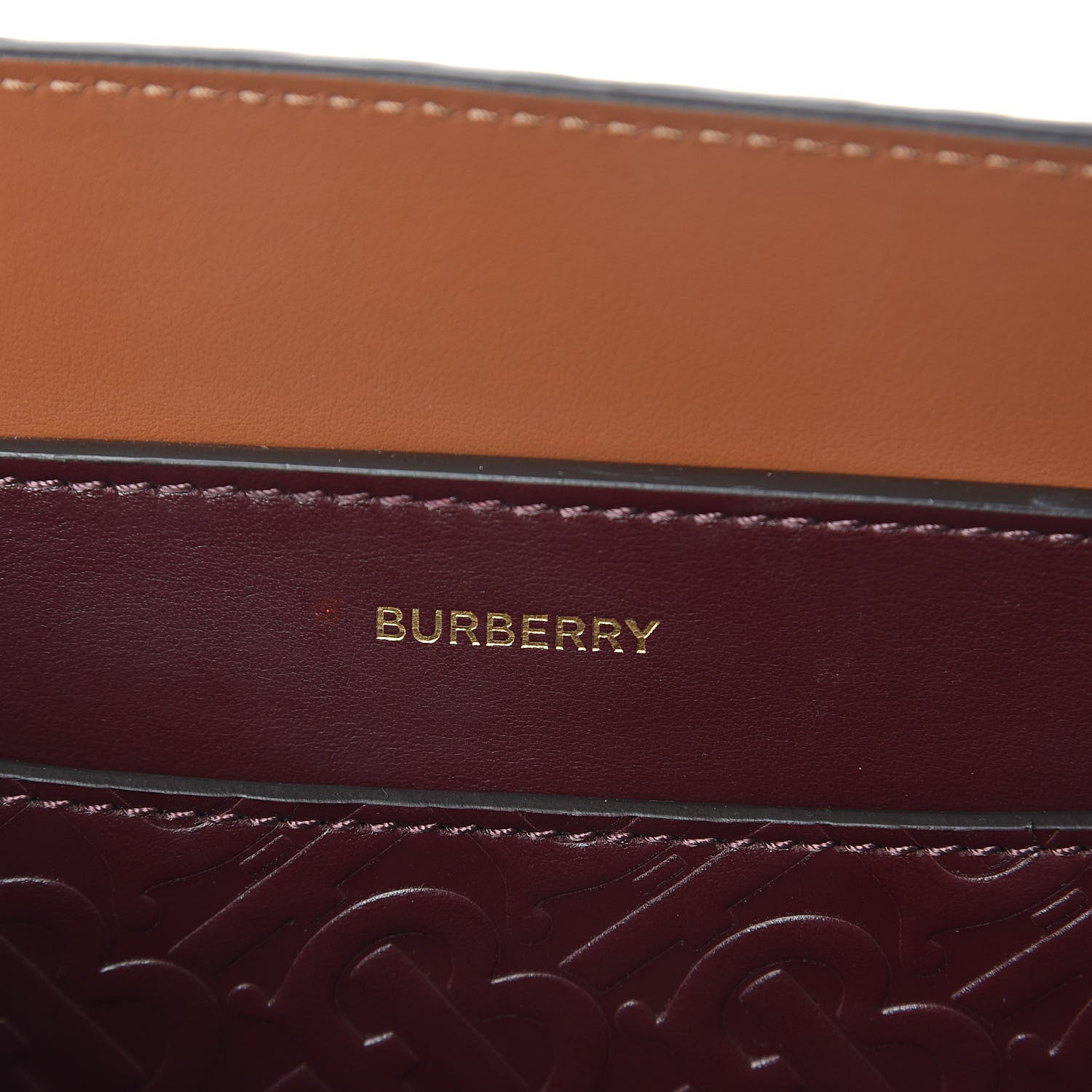 Burberry Calfskin Embossed Monogram Small Belt Bag Oxblood 6 of 10