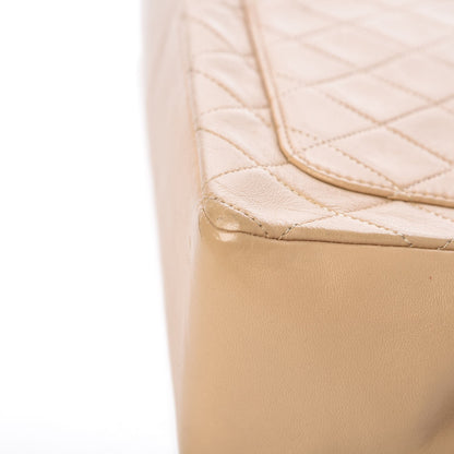 Chanel Lambskin Quilted Medium Single Flap Beige 13 of 13
